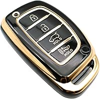 Vista 1 de FEYOUN - Funda de poliuretano termoplástico con 4 botones inteligentes para la llave a control remoto del automóvil; funda compatible