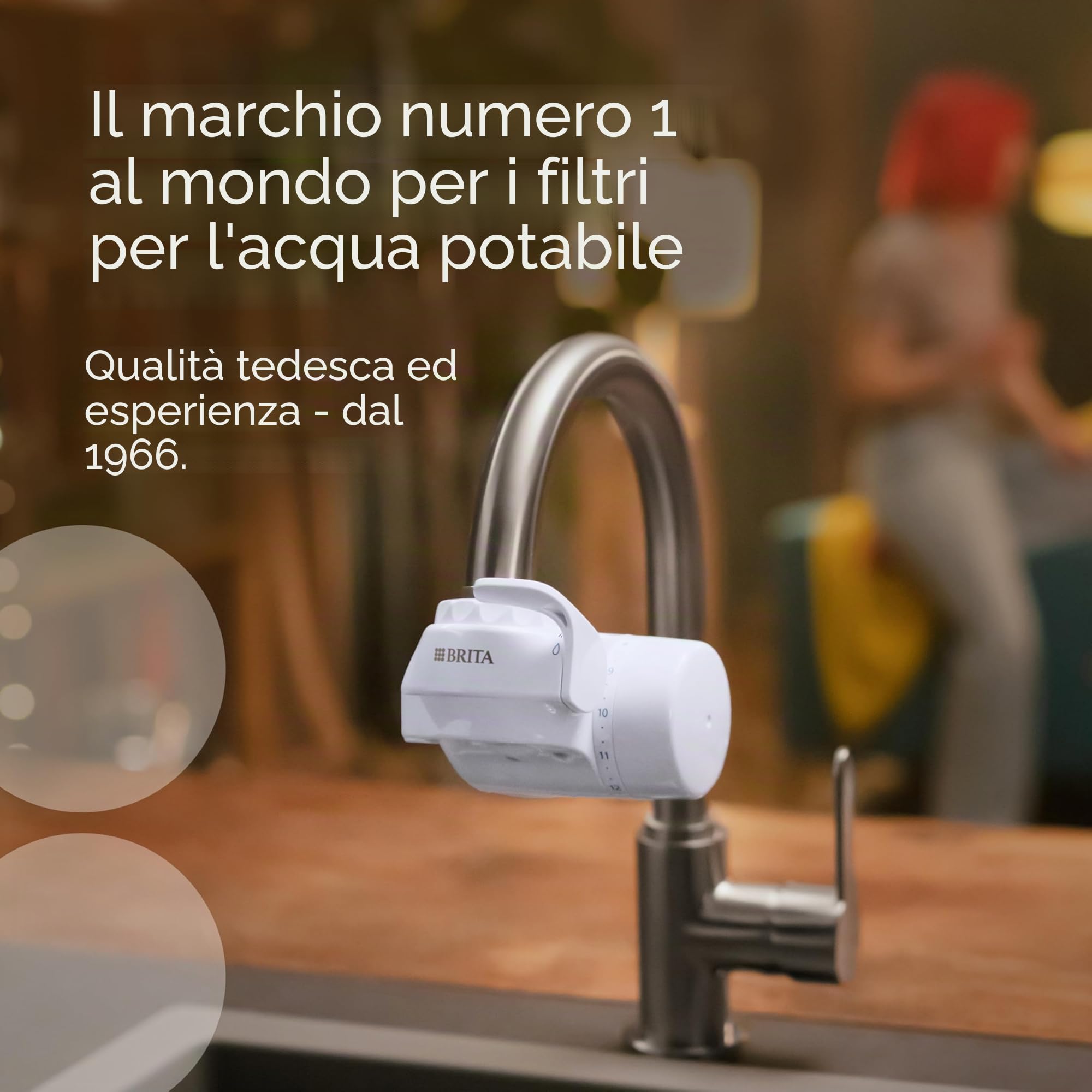 BRITA ON TAP V (600L) Cartuccia di ricambio per filtro dell'acqua - per acqua sostenibile e buon sapore, riduce micro particelle, PFAS, metalli pesanti e altre sostanze che alterano il gusto