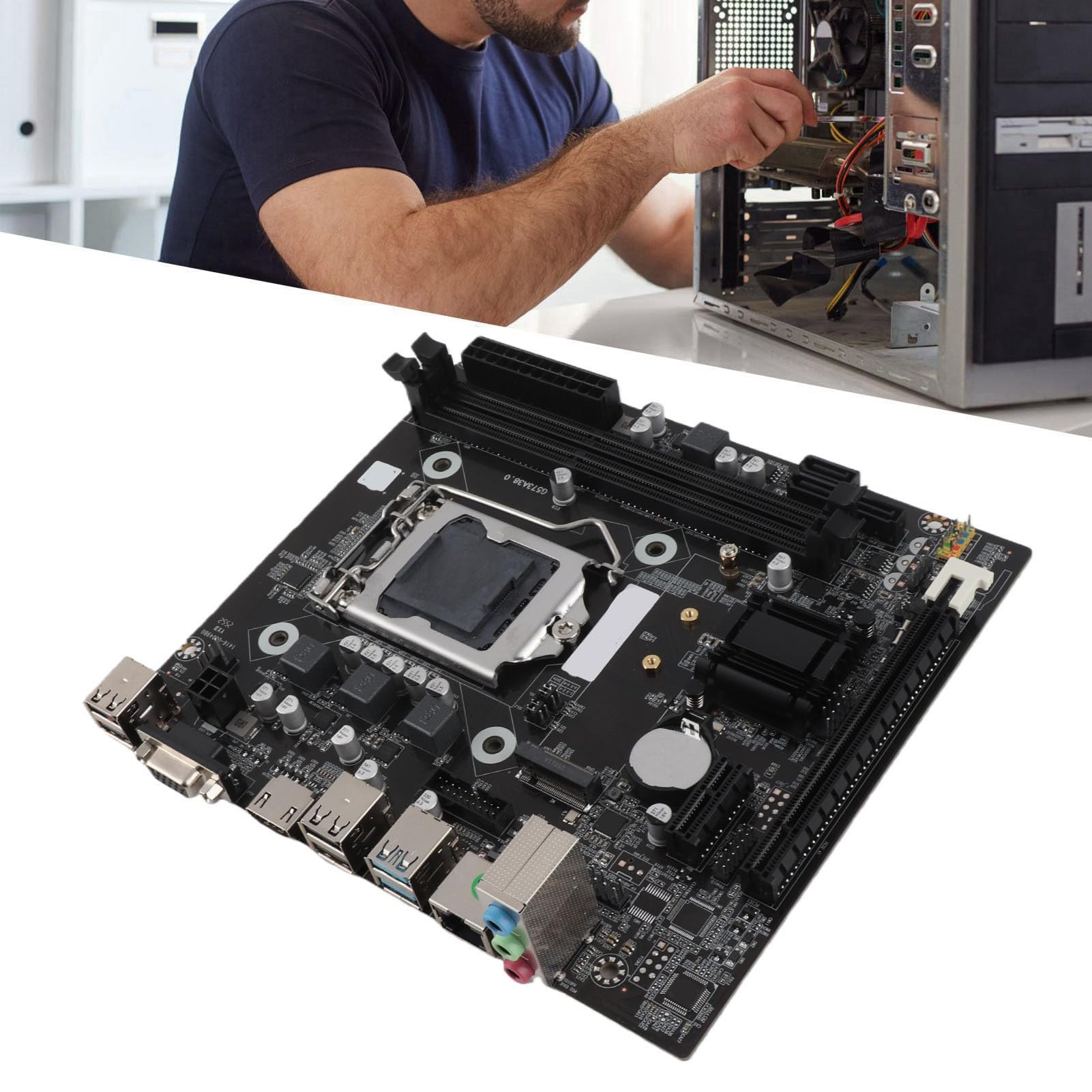 Placa Base para Juegos de Doble Canal DDR3 M.2 NVMe NGFF 6 GB/s Ranura PCIe LGA 1150 Micro ATX Placa Base para PC