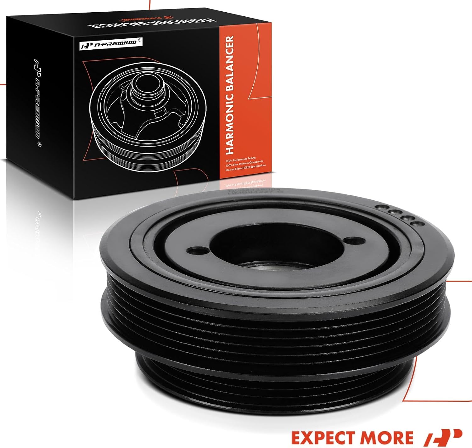 A-Premium Engine Harmonic Balancer Crankshaft Pulley Compatible with Toyota Camry & Lexus ES300, 1992-1993, V6 3.0L