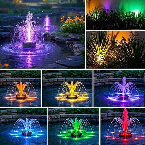Miniatura 4 de Luces de estanque, luces de fuente subacuática, temporizador de color, regulable, focos LED para exteriores, IP68, impermeable, luz de paisaje para