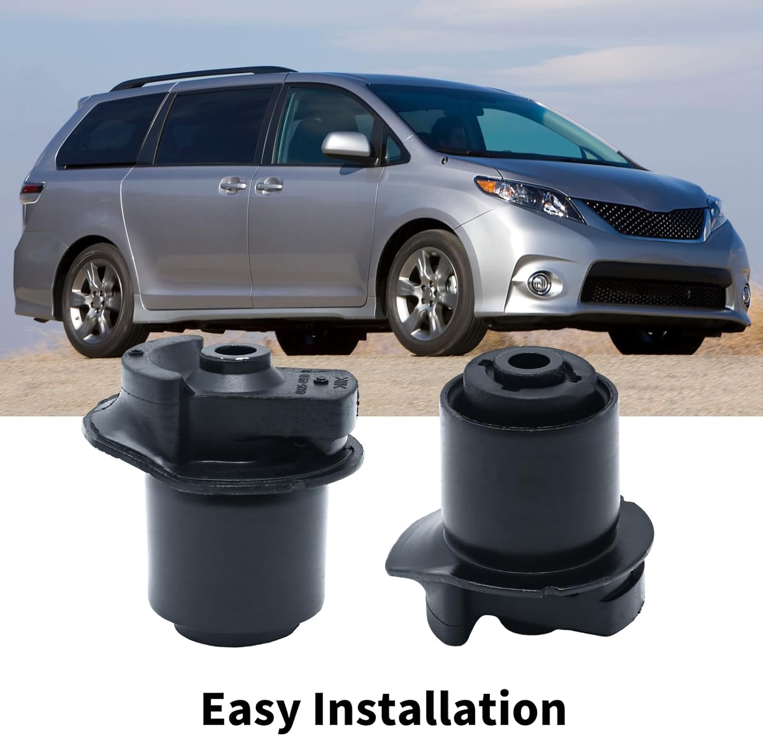 Rear Axle Beam Bushing Replacement for Toyota Sienna SE 2004-2020 48725-44010 Two Side