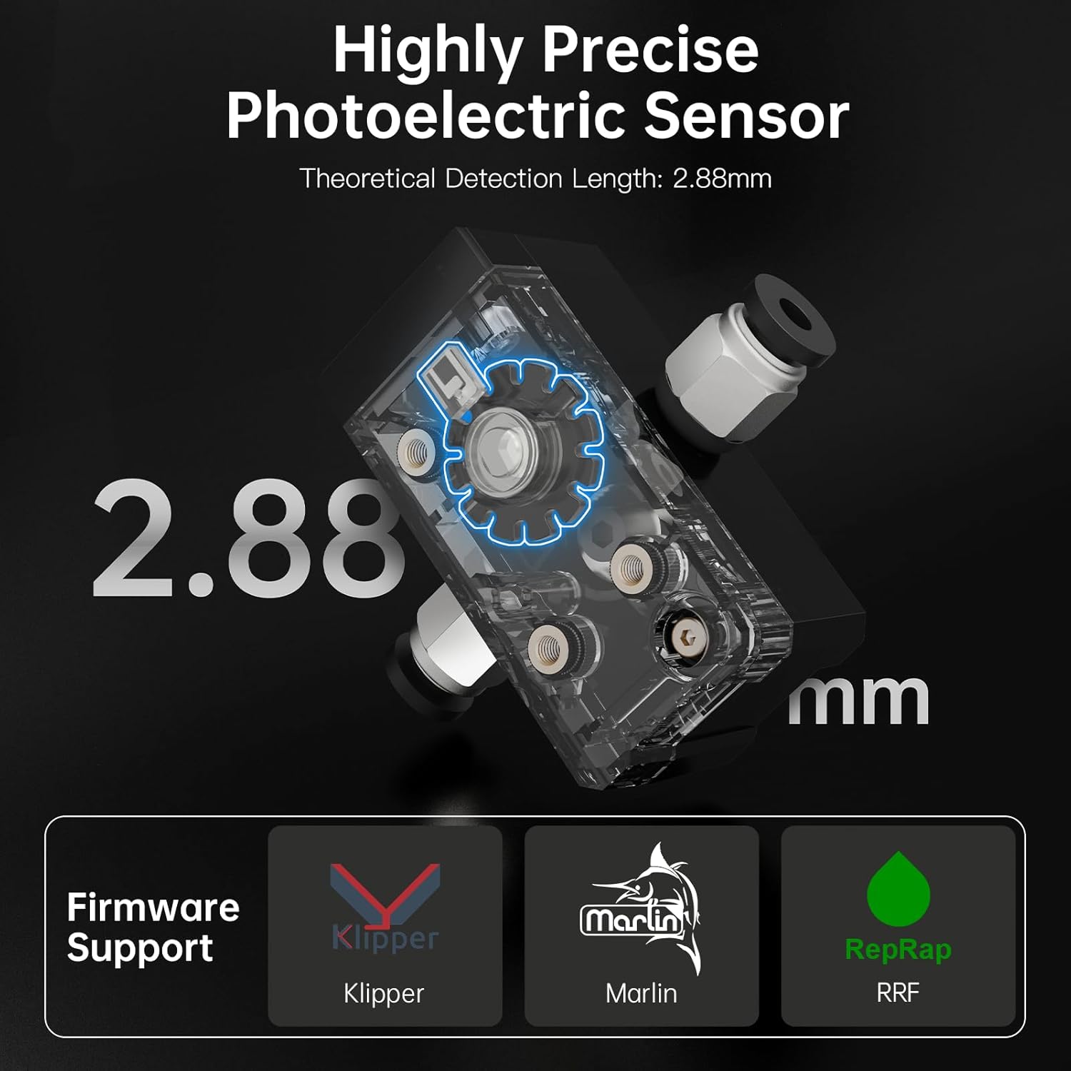 BIGTREETECH SFS V2.0 Smart Filament Runout Sensor - Bi-Directional Photoelectric Sensor for 1.75mm Filament