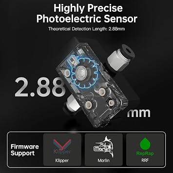 BIGTREETECH SFS V2.0 Smart Filament Runout Sensor - Bi-Directional Photoelectric Sensor for 1.75mm Filament