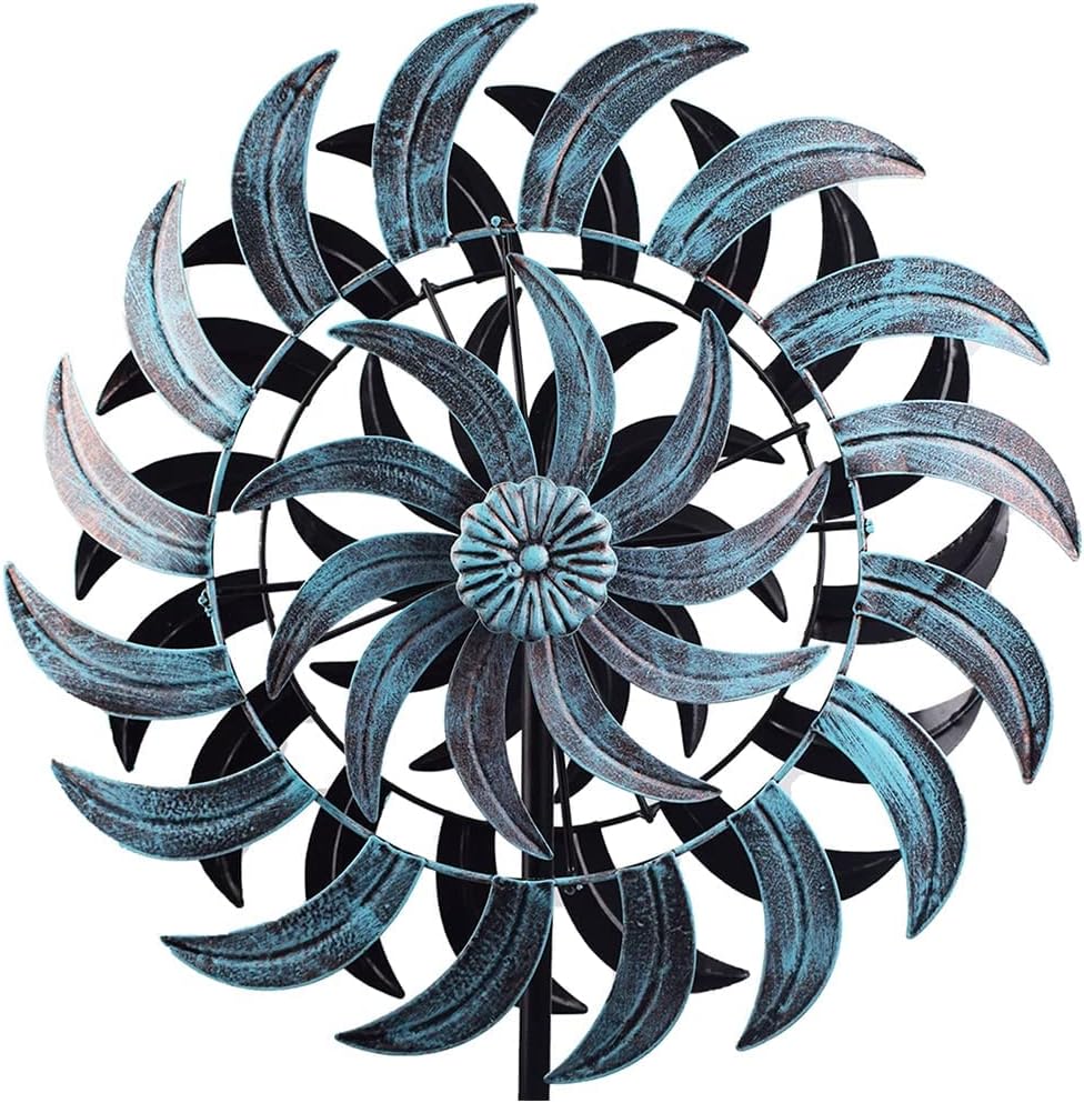 VEWOGARDEN Large Outdoor Metal Wind Spinners, 360 Degrees Swivel Wind Sculpture Yard Art Decor for Patio, Lawn & Garden 66 * 15.8 Inches : Patio, Lawn & Garden