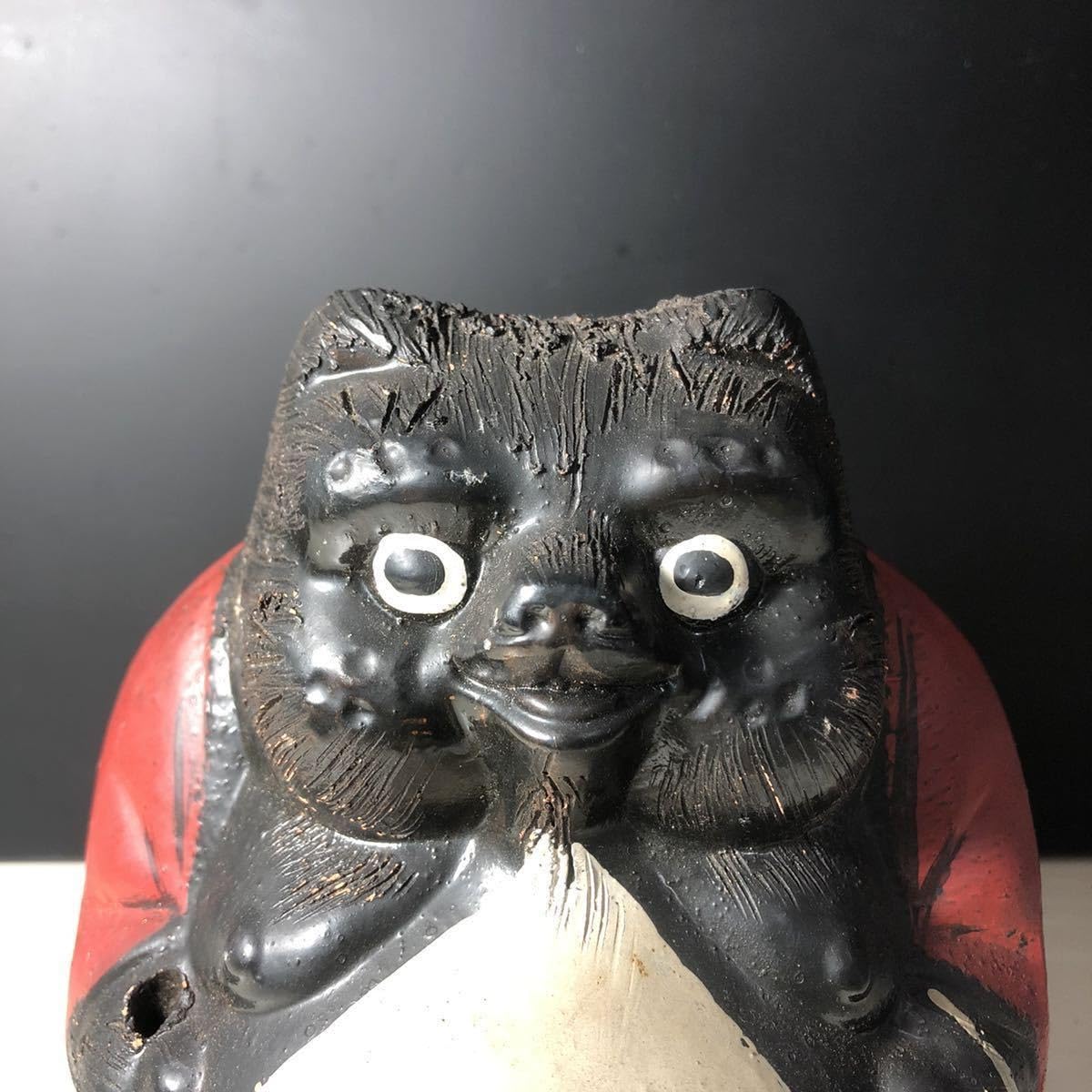 Amazon.co.jp: 笠間焼 たぬき 狸 置物 縁起物 商売繁盛 インテリア