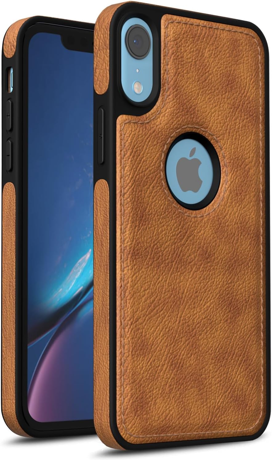 Sponsored Ad - Pikkme Back Cover | Flexible Pu Leather | Full Camera Protection | Raised Edges | Super Soft-Touch | Bumper Case for iPhone XR (Brown)