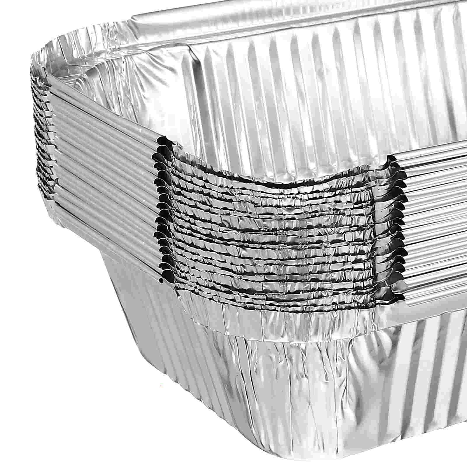 teglie in Alluminio, Teglie in Alluminio for Forno, arrosti e grigliate: 15 cm x 12 cm x 5 cm/5,91" x 4,72" x 1,97" 50 Pezzi