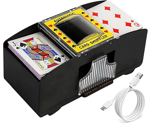 Elektrischer Kartenmischer Für 1-2 Decks - Automatisch Mit USB/Batterie