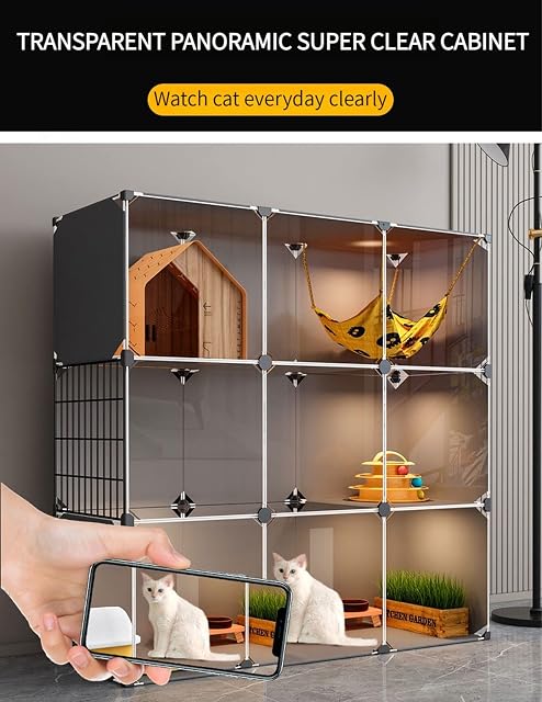 Foto 5 de 7 de Jaulas para Gatos Interior XL, XXL, Casa para Gatos Caja de Arena para Interiores Grande, Casa para Gatos