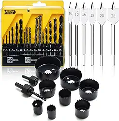 Kit Jogo Broca Concreto Madeira Ferro Serra Copo Broca Chata