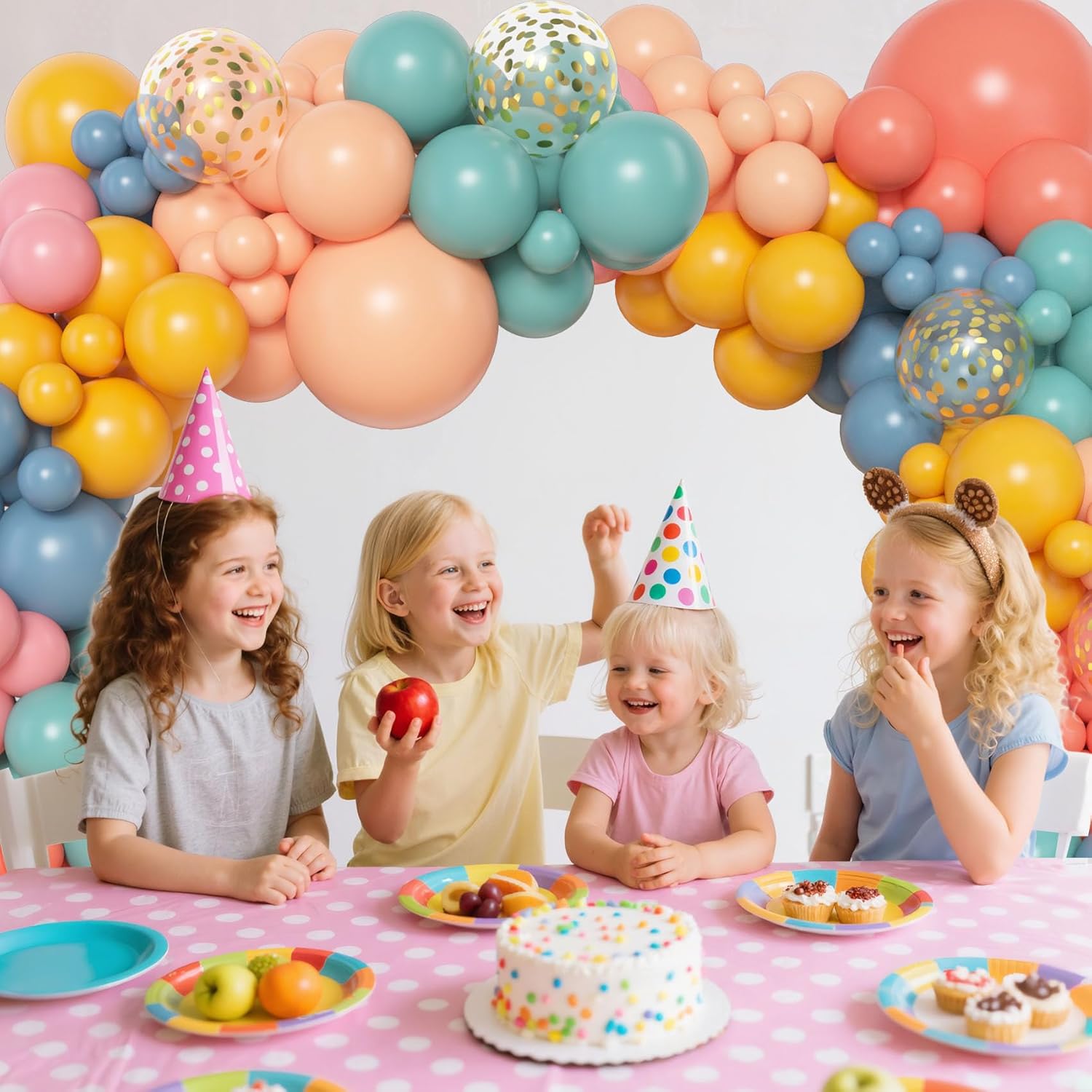 Amandir 153pcs Boho Balloon Arch Garland Kit, Different Sizes 18 12 10 5 inch Dusty Blue Blush Pink Rainbow Balloons for Here Come the Son Baby Shower Colorful Dinosaur Boho Birthday Party Decorations - Image 7