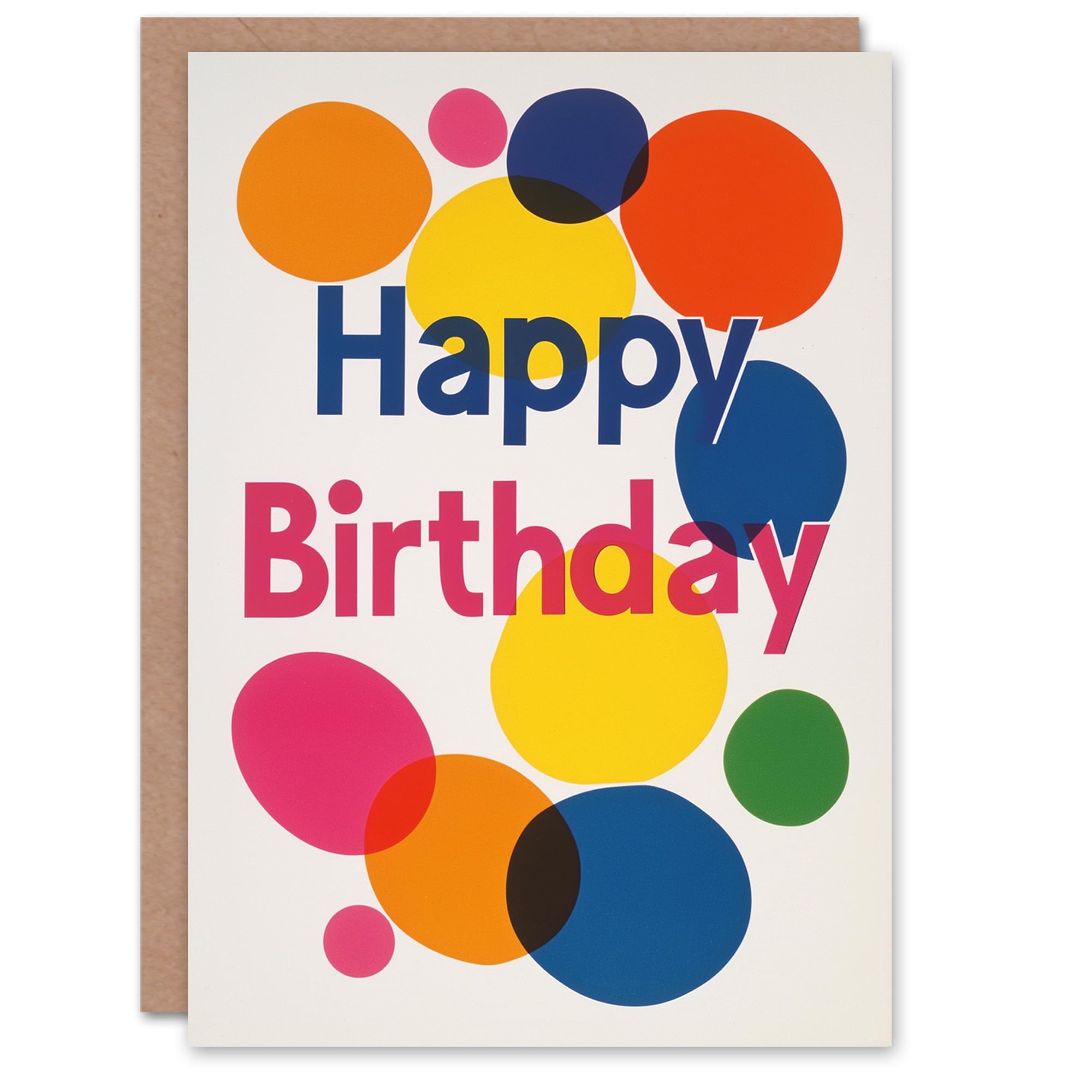 Artery8 Birthday Card Retro Dots Greeting Card