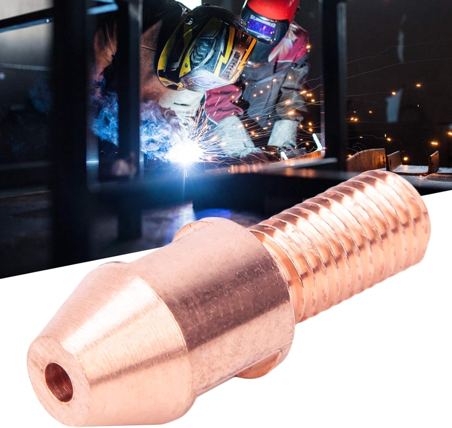 10Pcs Welding Contact Tip Submerged Copper Arc Nozzle Accessory M12, Arc Welding Equipment, Pure Copper CNC Machined Tips for Smooth Welding, Replacement Welding Nozzle for Welder (4.0)