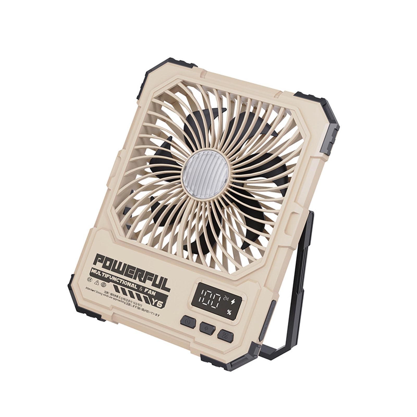 FROMCEO Multifunctional Camping Fan with Hanging Hook and Stand for Tent Car and Indoor Cooling Needs Hanging Tent Fan