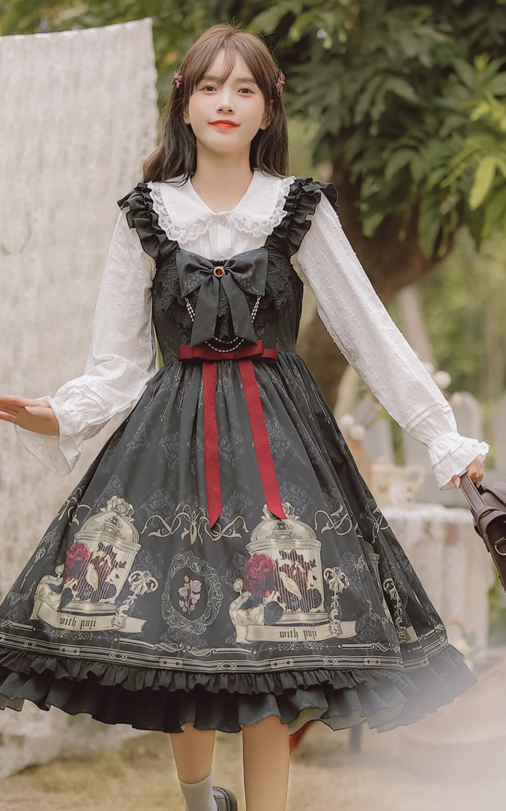 新品 ゴスロリ・ロリータドレス ゴスロリィタ ノースリーブ お嬢様 コスプレ da328m4_6.jpg