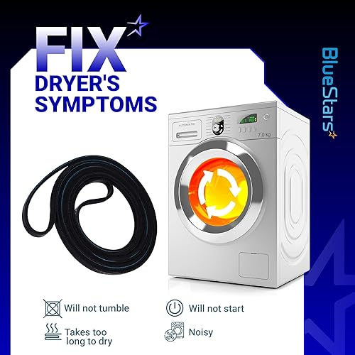 Miniatura 8 de BlueStars WE12M29 WE03X29897 WE12X21574 Correa de secadora de 89.5 pulgadas - Correa de transmisión de tambor para GE Hotpoint Frigidaire -