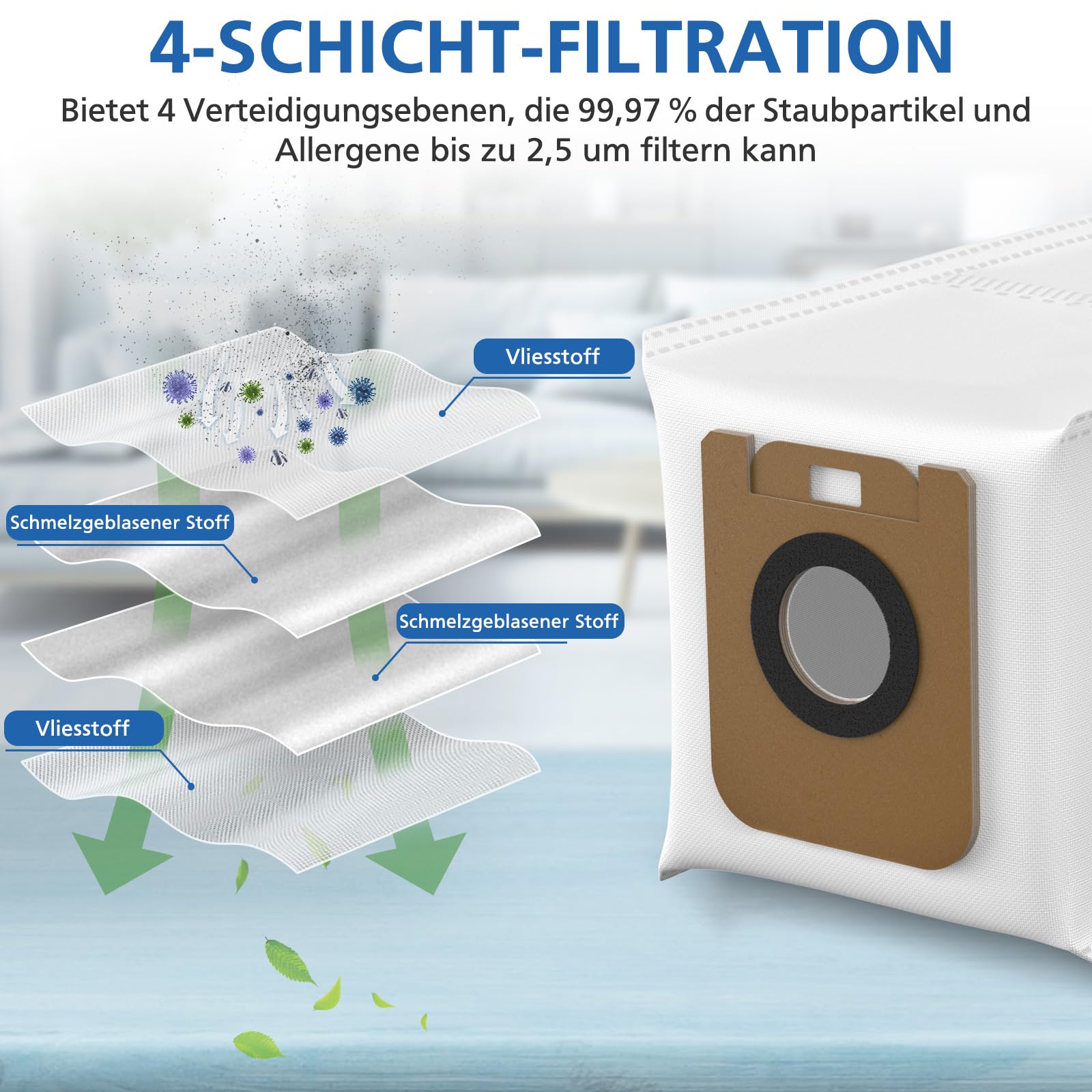 Staubbeutel Für K10+ Und K10+ Pro Saugroboter - 10 Stück Vlies Ersatzbeutel