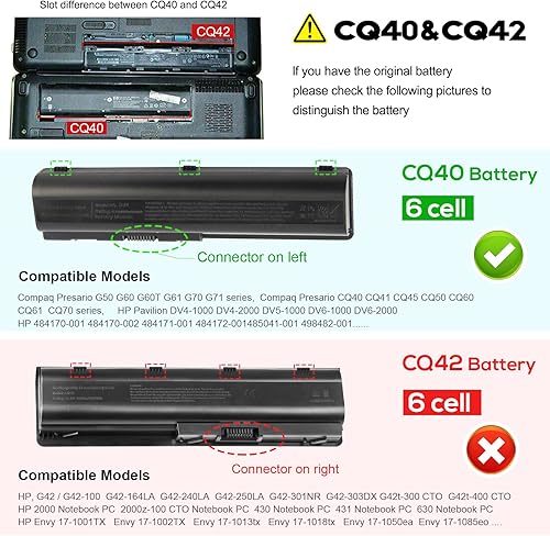 Miniatura 2 de Batería para portátil HP DV4 DV5 DV6 G50 G60 G60T-200 CTO G61 G70 HDX X16 HDX X16T Premium HDX16 HSTNN-LB72 HSTNN-LB73 HSTNN-UB72 HSTNN-CB73