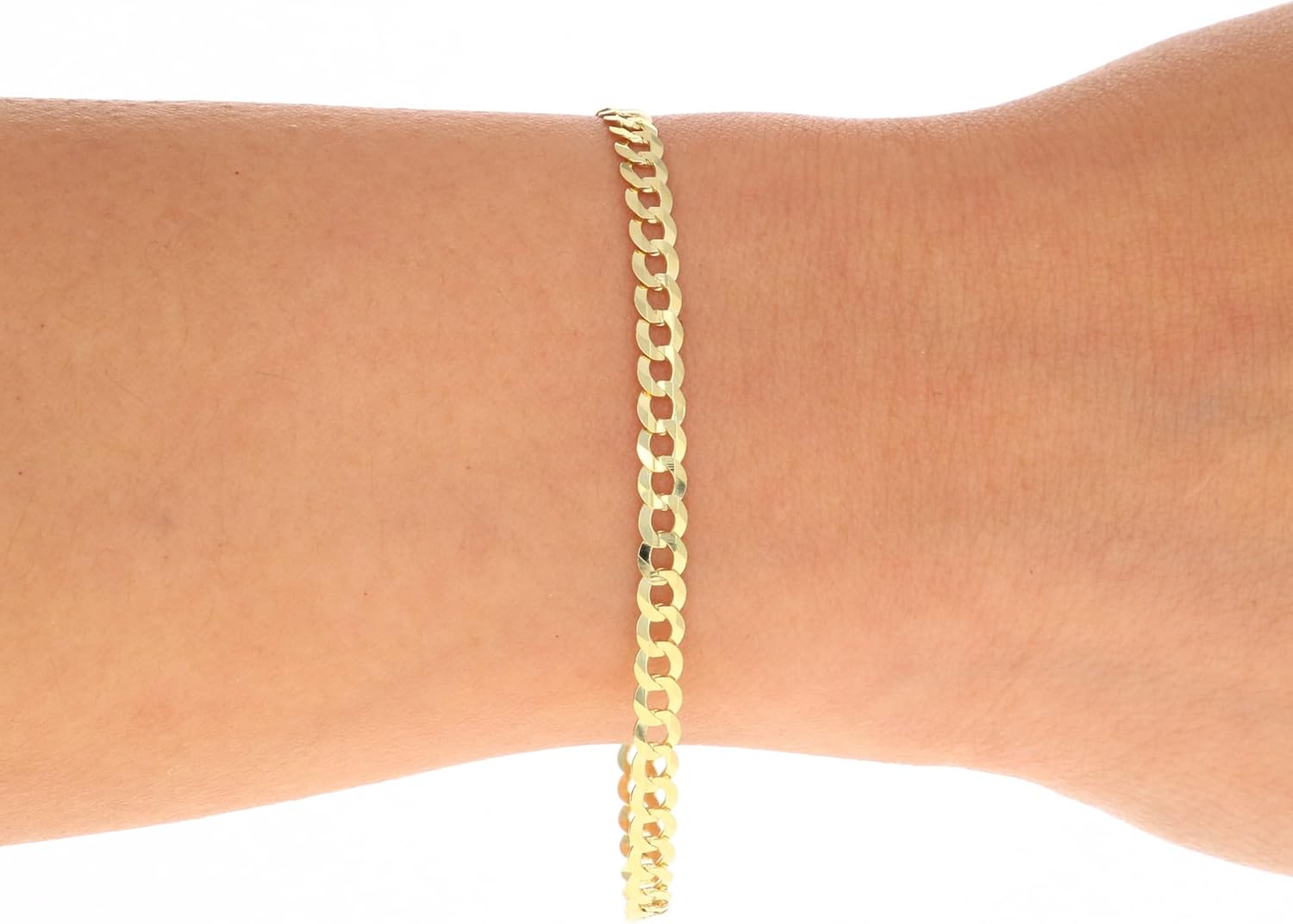 Nuragold 10K Real Yellow Gold Solid Cuban Curb Link Chain Bracelet 7"-9" (1.5mm-12mm) Italian Jewelry for Men & Women - Image 3