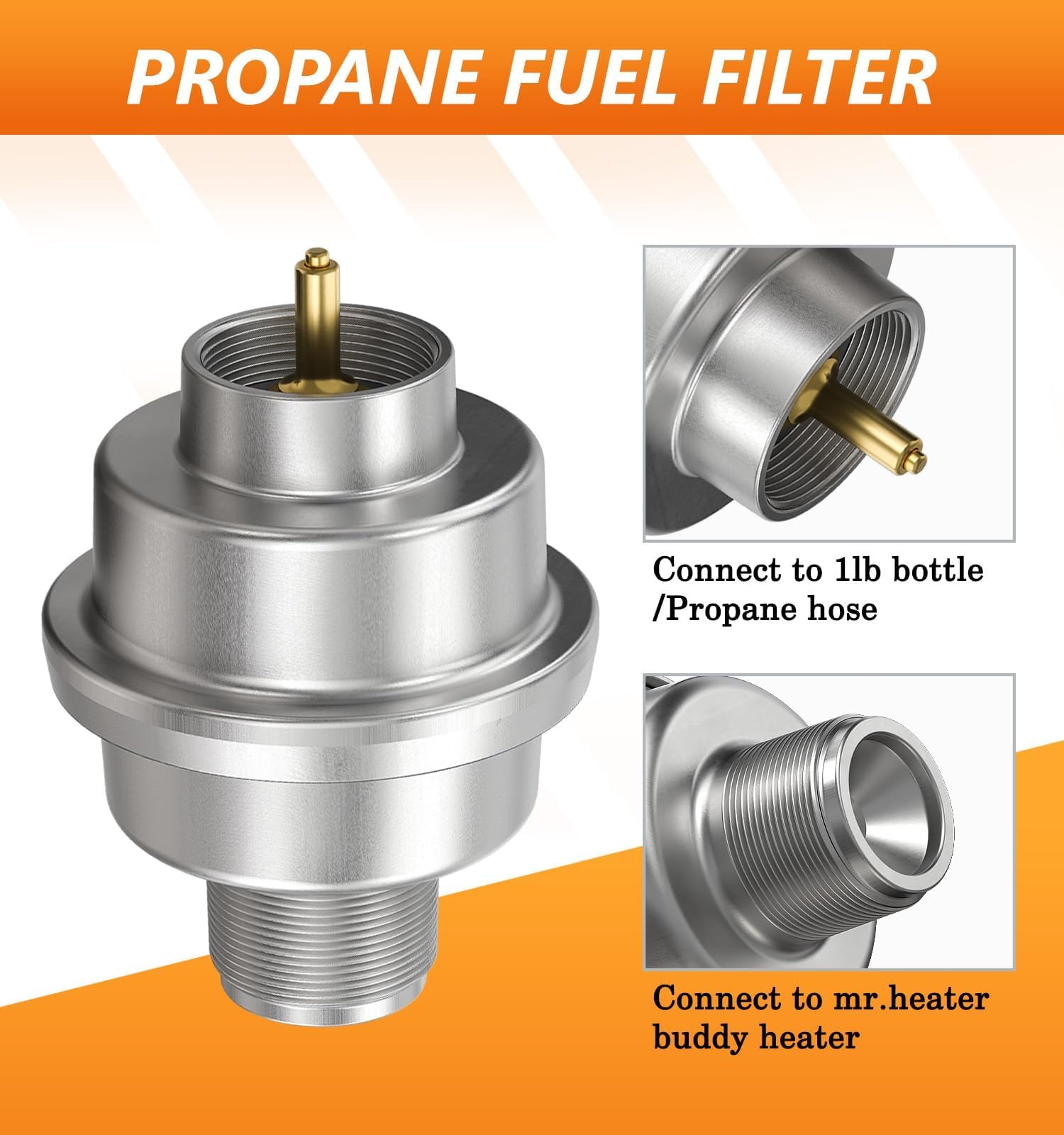 NUPICK Filtre à carburant propane F273699 de rechange, filtre à propane pour Mr. Heater Buddy, Big Buddy, chauffage portable, noyau de filtre en alliage de zinc et laiton durable, filtre les impuretés