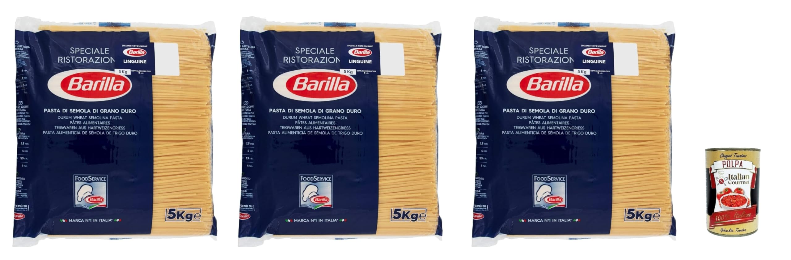 Italian Gourmet Linguine Ristorante N.98 pâtes de blé dur 3 x 5kg