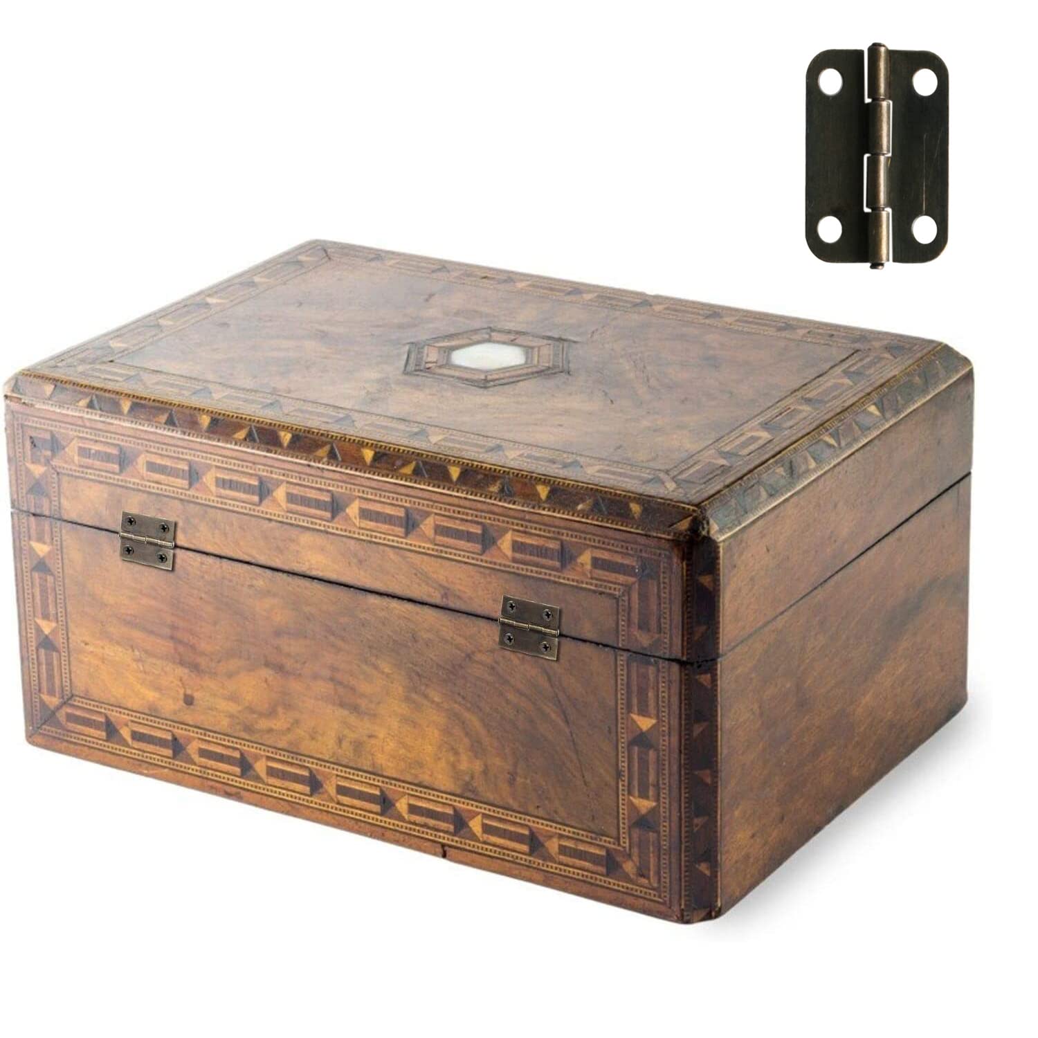 20 Pezzi Bronzo Hasp, Hasp Antico Legno, 40 Pezzi Cerniere Per Scatola, Con Viti, Per Artigianato Retrò, Come Scatole Retrò In Legno, Scatole Regalo, Scatole Per Vino, Cassette Per Attrezzi