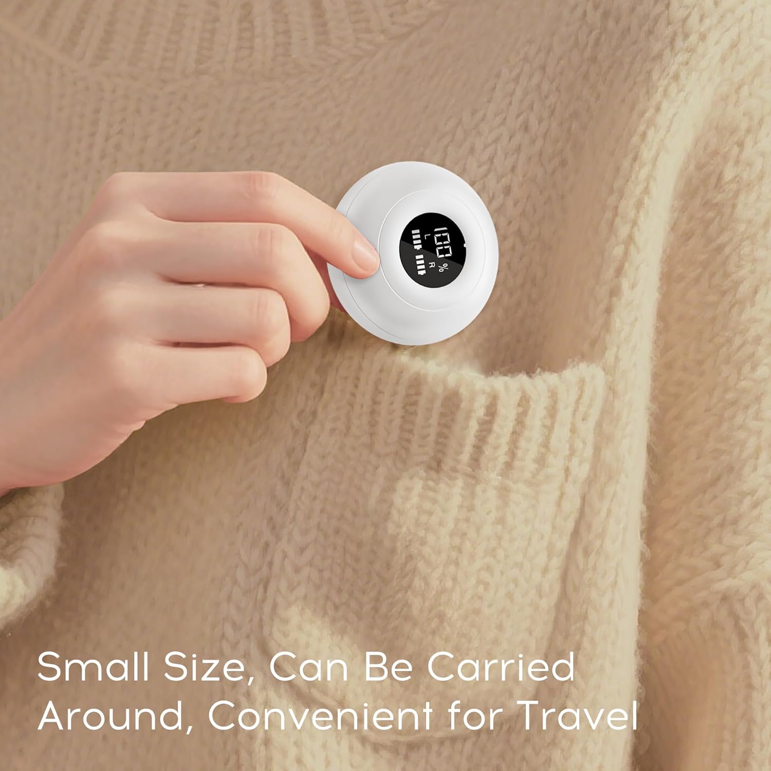 sunvito Sleep Earbuds Bluetooth 6.0, Mini Invisible Silicone Sleep Earbuds for Side Sleepers, Noise Blocking Sleeping Headphones, Hidden Earbuds with LED Display for Small Ears, Sleep & Relax (White)