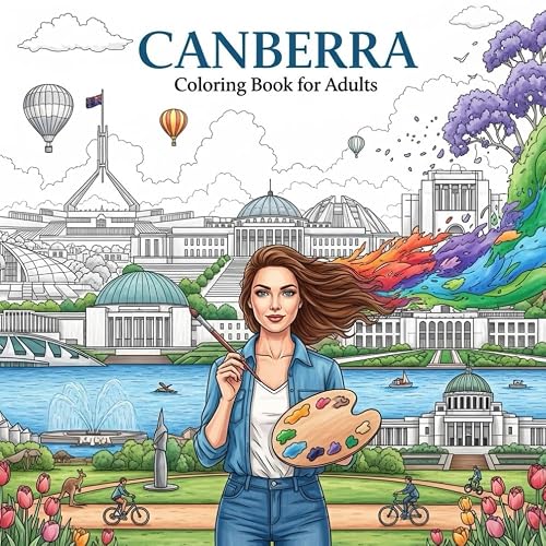 Canberra Coloring Book for Adults: Bold and Easy Pages for Travel and Relaxation