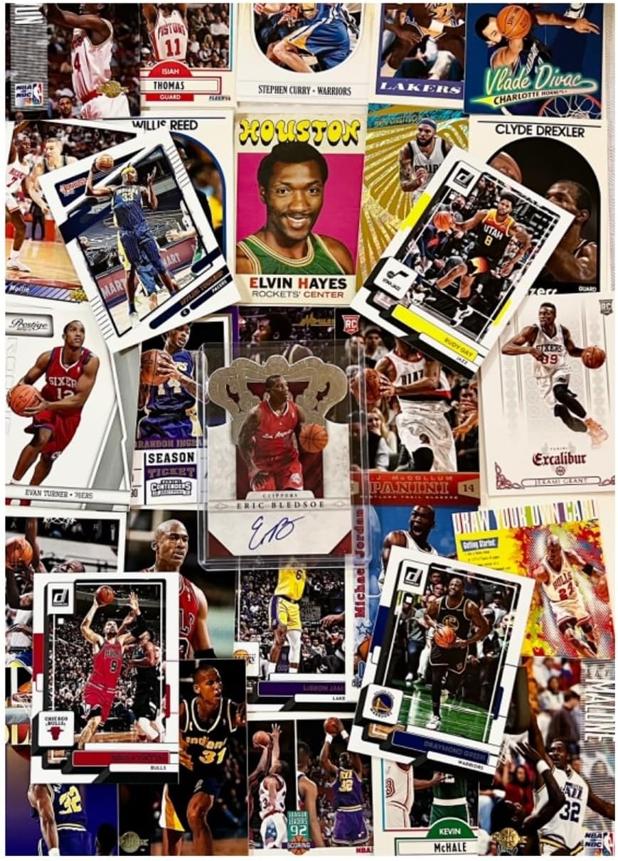 50 Basketball Card Lot with Hall of Famers, Stars, & Rookies