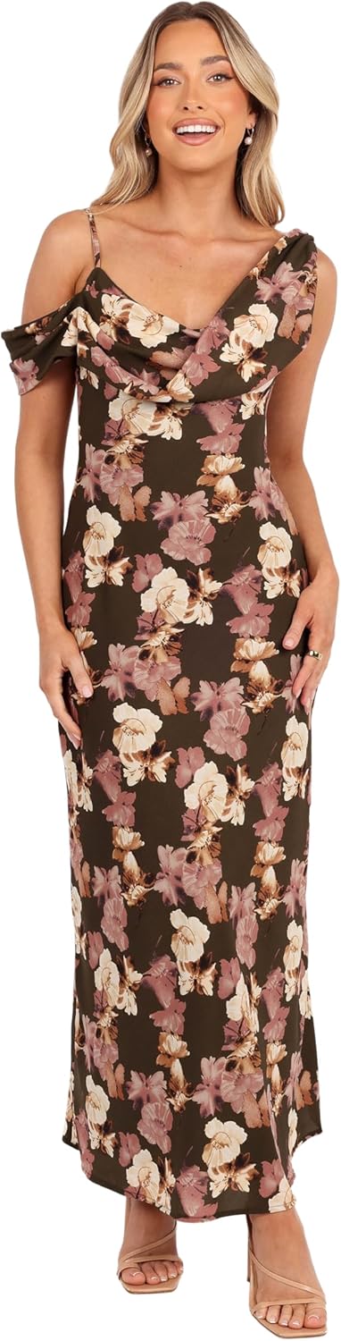 Petal & Pup Women's Kamryn Midi Dress-Olive Floral