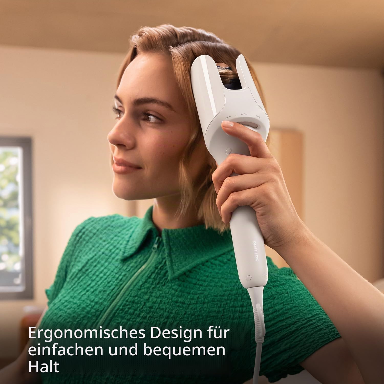 PHILIPS BHB968/00 SenseIQ automatic curler, 210 degrees, ceramic coating, white