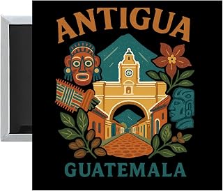 Antigua Guatemala Keepsakes Souvenir 2.5 x 2.5-Inch Fridge Magnet (Single)