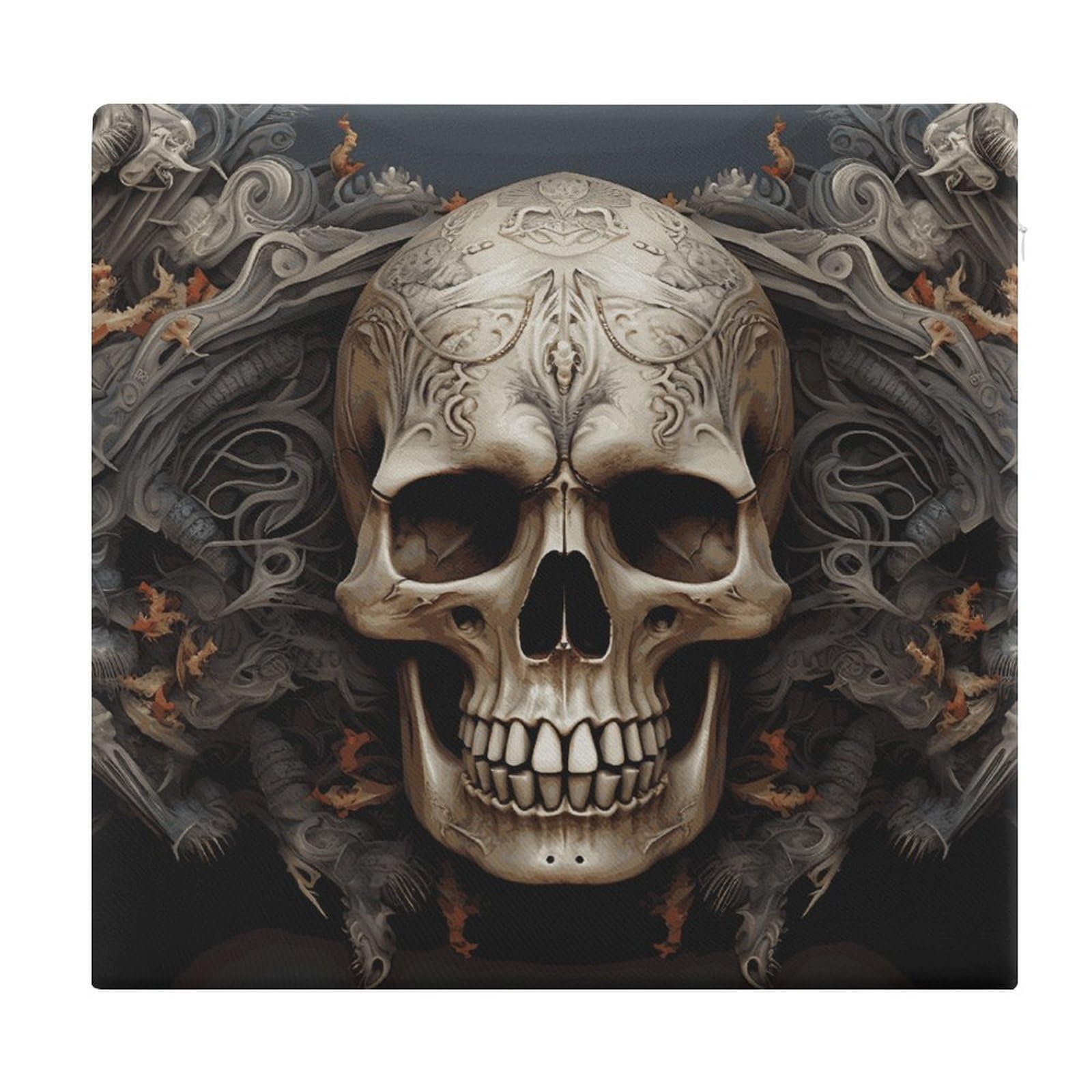 LDGSUPH - Skulls Seat Cushions for Office Chair Square Cushions Soft Floor Cushions Cozy Memory Foam Cushion Cushions for Home Travel Chair Car