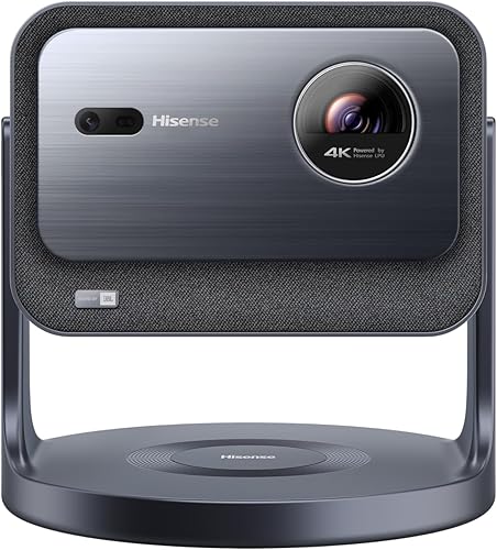 Hisense JBL - Mini proyector láser C2, 65-300 pulgadas, diseño cardán, 4K, láser triple color, 110% BT.2020, 2000 lúmenes ANSI, contraste nativo