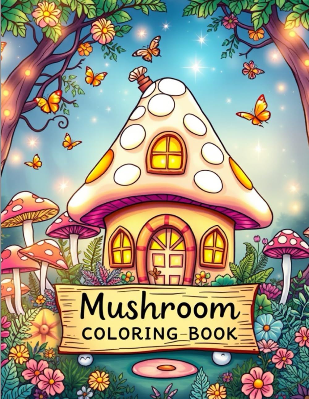 Mushroom Coloring Book: Relaxing Fungi Illustrations for Stress Relief, Mindfulness & Creative Fun