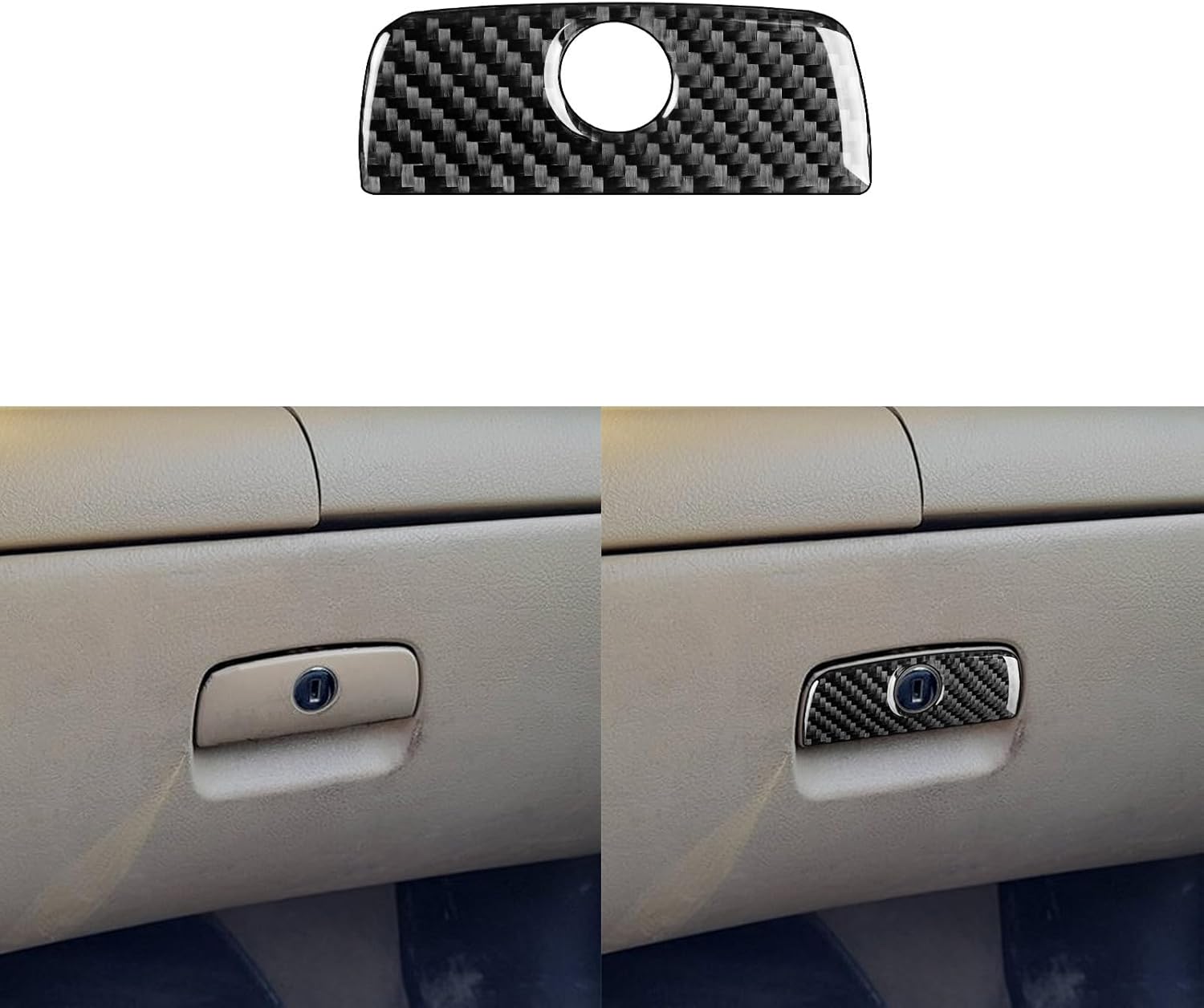 Real Premium Carbon Fiber Car Central Radio Air Conditioner Control Panel Emergency Light Button Frame Soft Sticker Compatible with Passat B5 2001-2005 Auto Interior Black Accessories 1pc