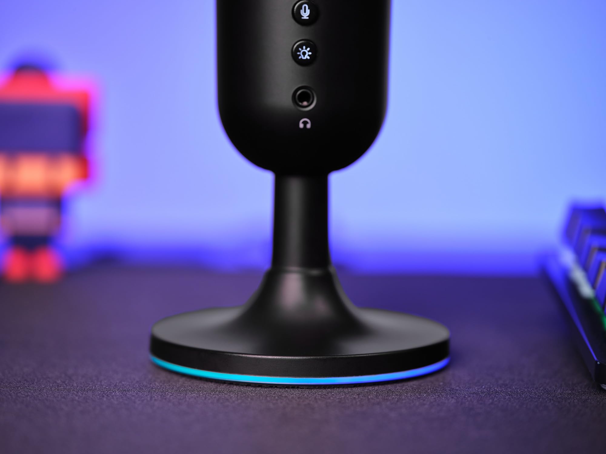 GXTrust 236 Yami Microfono a Condensatore USB da Streaming per Podcast, Gaming, Discord, Twitch, Youtube, Microfono ASMR con Pulsante di Silenziamento, Schema Cardiode, RGB - Nero