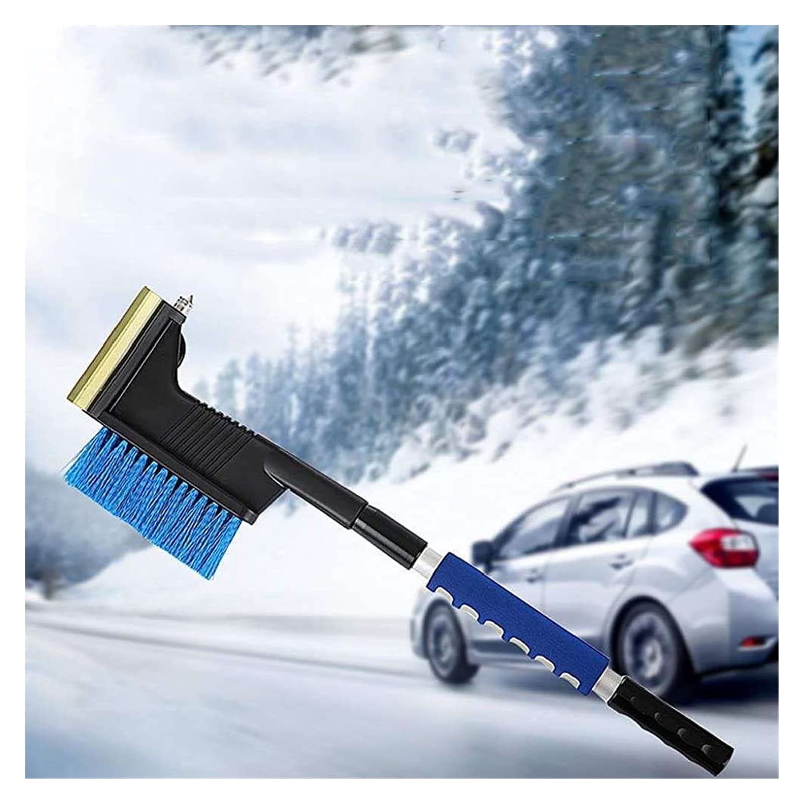 XMING Spazzola da Neve e Raschietto a Ghiaccio Staccabile con Presa ergonomica in Schiuma for Auto, Camion, su. VS, Windows Auto Windows Spazzola di Neve allungabile