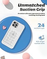 Vista 4 de amBand Soporte magnético de teléfono con succión para carcasa MagSafe, silicona transparente Octo Cup Buddy Soporte de agarre adhesivo para iPhone