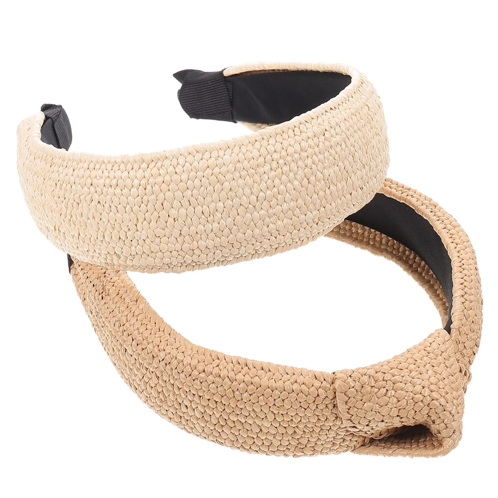 MAGICLULU 6 Piezas Diadema De Accesorios Para El Cabello De Verano Lazos Para El Cabello Con Lazos Sombreros Elásticos Suaves Tocado De Mujer Emitir Tarjeta Tejer Rafia Perder