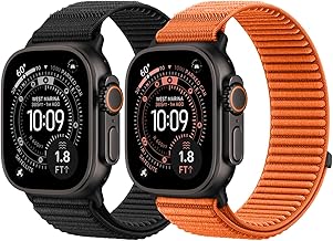DMVEIMAL Sport Loop Nylon Strap for Apple Watch Ultra 3/2 Strap 49 mm 46 mm 45 mm 44 mm 42 mm 41 mm 40 mm 38 mm Women Men Trail Sports Strap Replacement Bands for iWatch Series 11 10 9 8 7 6 5 4 SE 3 2