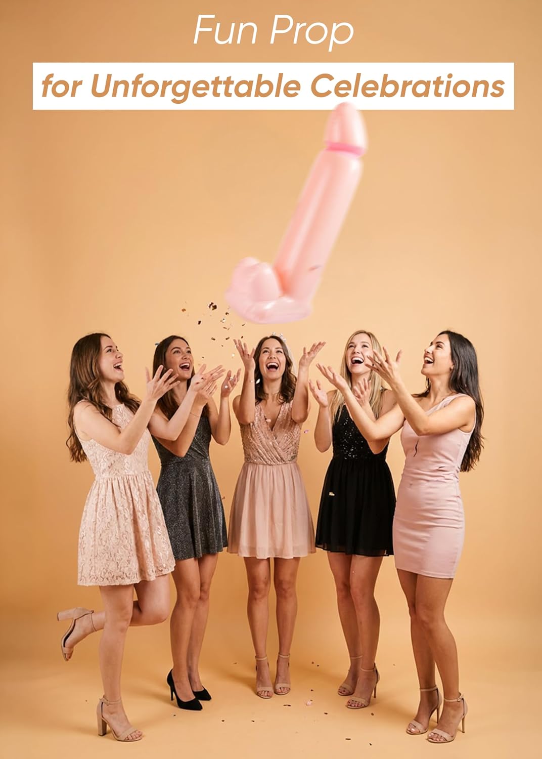 Adult Funny Inflatable Willy Balloon 2.7 Ft, Novelty Bachelorette Party Decoration, Hen Night Supplies, Bridal Shower and Bride Celebration Favor