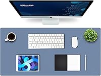 Vista 10 de Knodel - Alfombrilla de escritorio, para mouse, impermeable para escritorio, de cuero para teclado y mouse, protector de escritorio para oficina