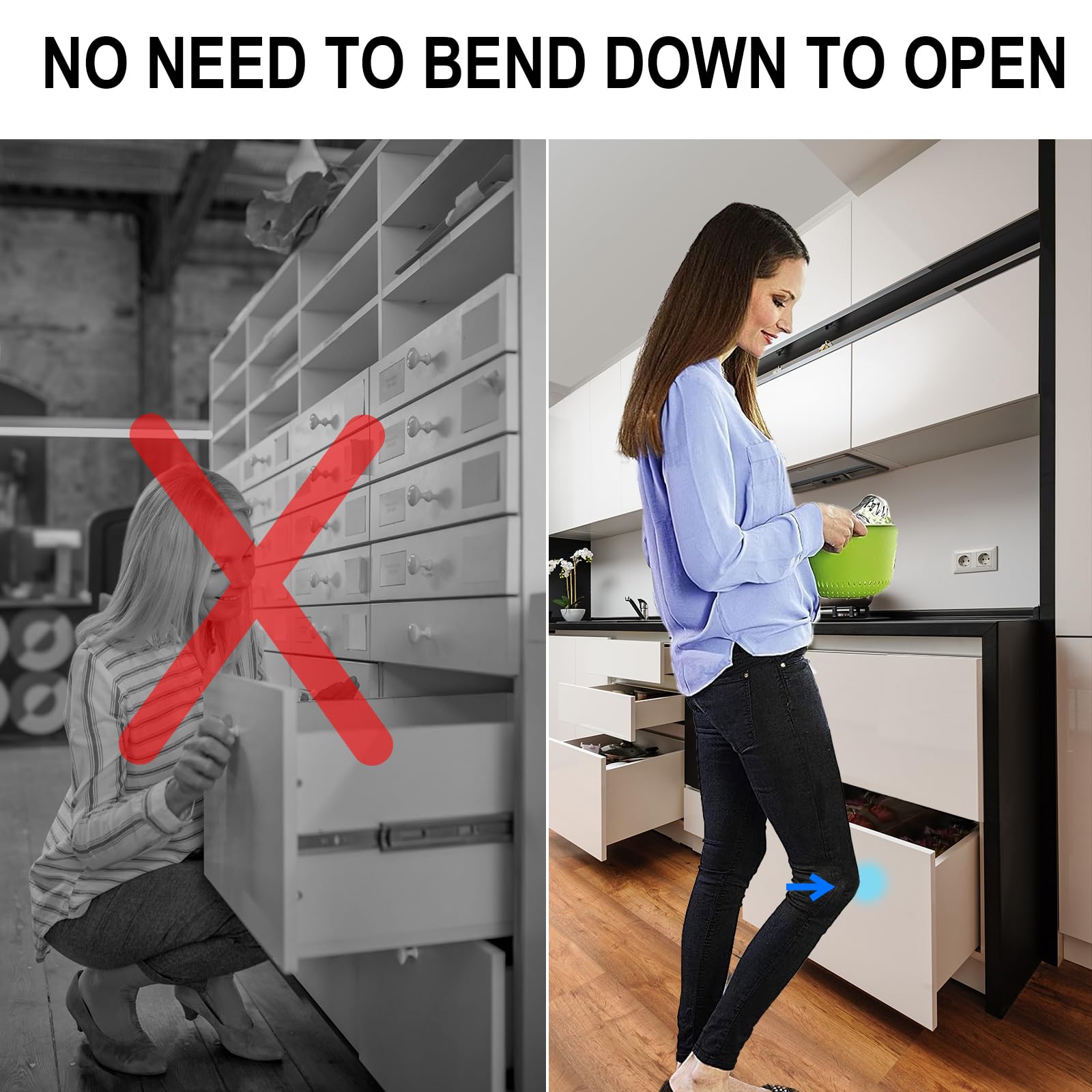 6 Pezzi Ammortizzatori Per Ante - Chiusura Magnetica Push Pull Per Mobili Cucina E Camera - Foto 6