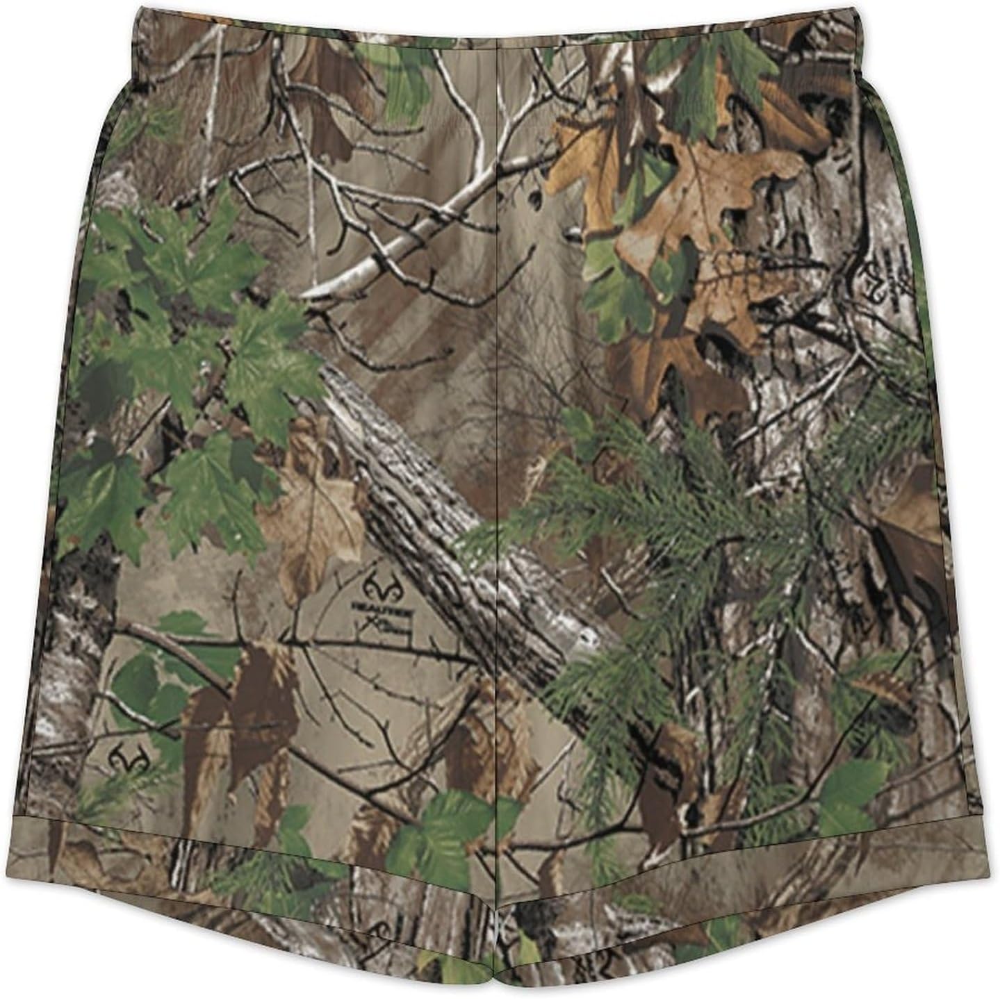 Camouflage Trees Men's Short Sleeve Pajama Set Satin Silk Like Lounge Sleepwear