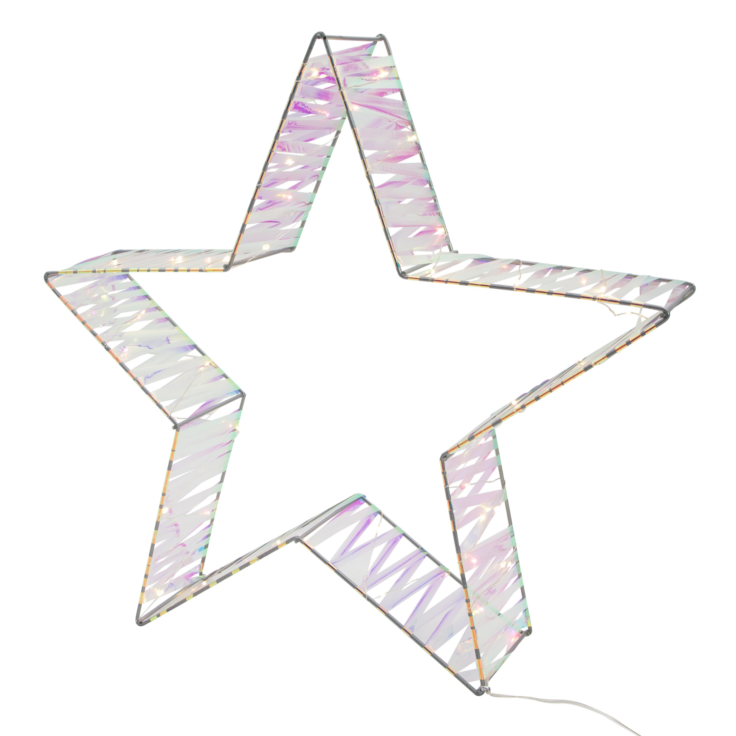 The Christmas Workshop - LED Light Up Star Decoration - 160 Warm White LEDs - 2.1ft - Metal
