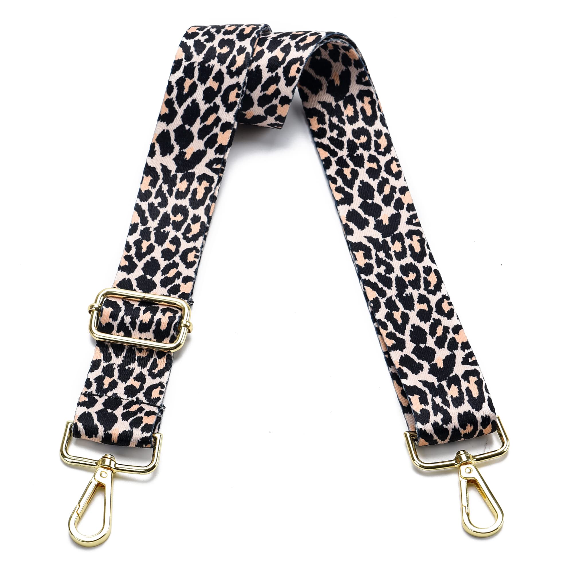 Purse Strap Gold Hardware Replacement Crossbody Bag Strap, Wide Adjustable Shoulder Strap
