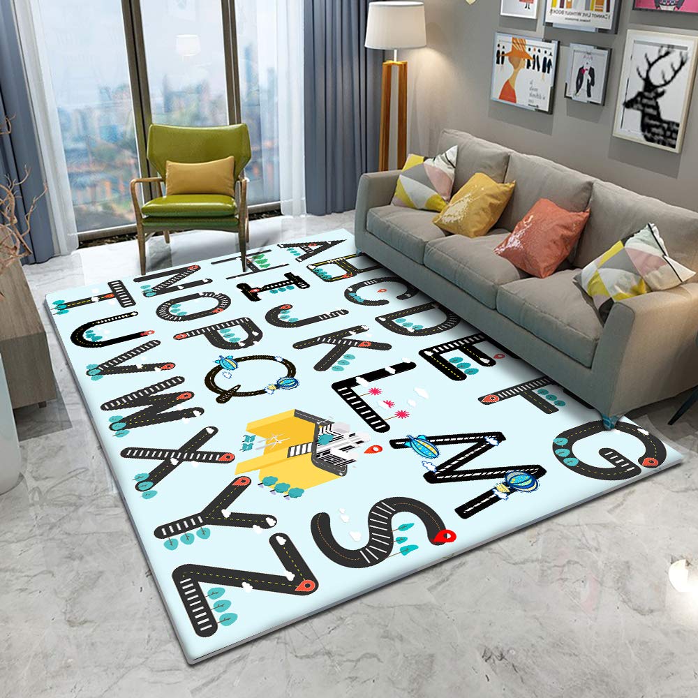 Tapis antidérapant flanelle 3D pour chambre enfant et grand salon 120x160cm