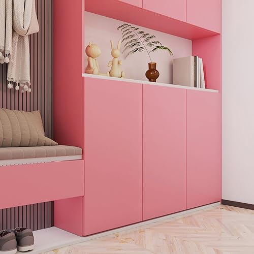 Miniatura 3 de Livelynine Papel tapiz rosa brillante, papel adhesivo rosa mate, impermeable, autoadhesivo, para dormitorio, habitación de niñas, envoltura de